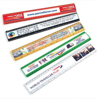 Ruler with paper insert - 12inch - 4 colour