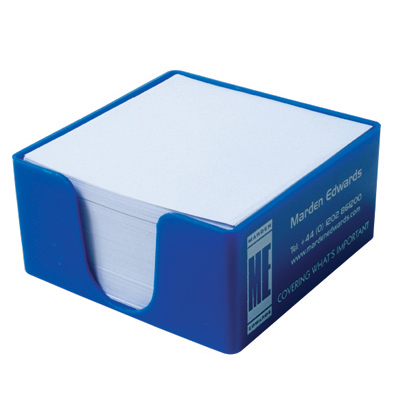 Scoop front memo holder with approx. 400 sheets of white 80gsm paper