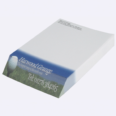 A7 wedge fronted notepad with 150 sheets of 100gsm paper