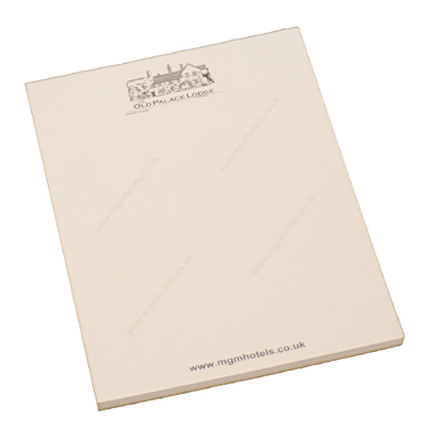 50 sheet pads, 80gsm paper - 1 colour - A7