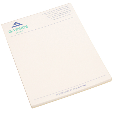 50 sheet pads, 80gsm paper - 1 colour - A5