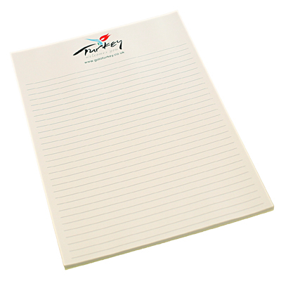 50 sheet pads, 80gsm paper - 1 colour - A4