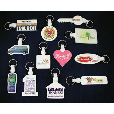 Gnalvic flexible key fobs in variety of 12 shapes and designs - 4 colour
