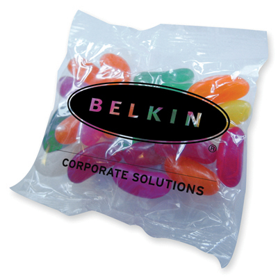 Cello bags of jelly beans, containing 30g of jelly beans